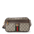 Soft GG Supreme Monogram Medium Ophidia Belt Bag Dark Brown