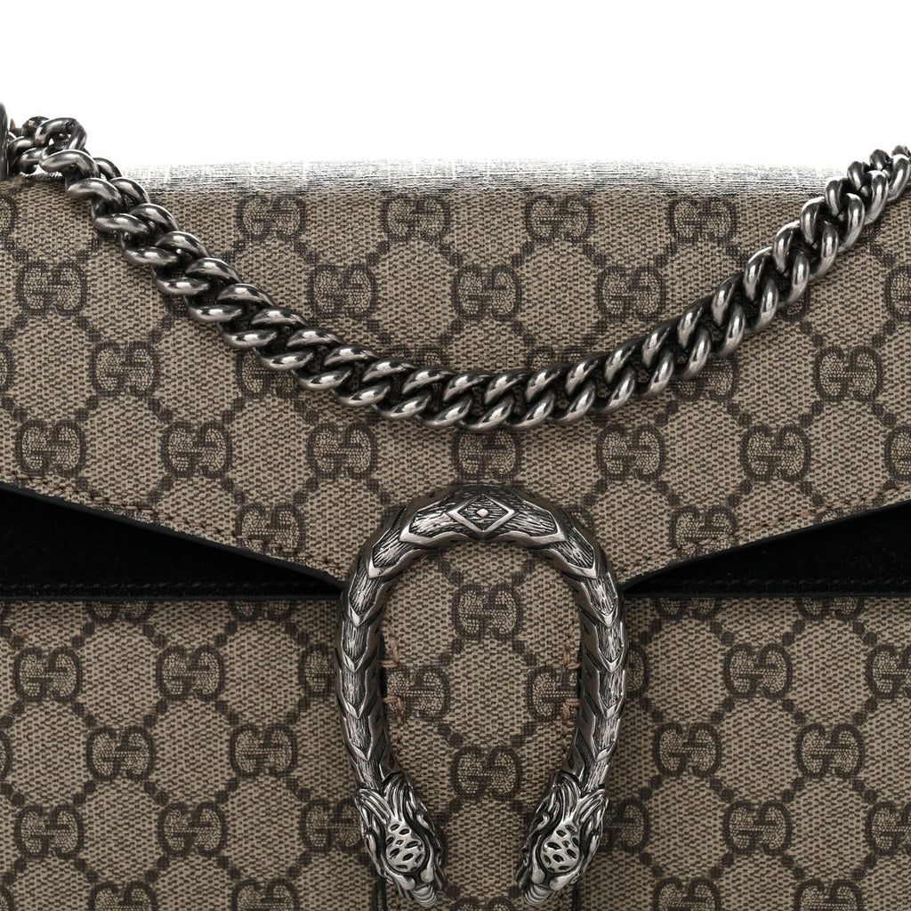 GG Supreme Monogram Small Dionysus Shoulder Bag Black