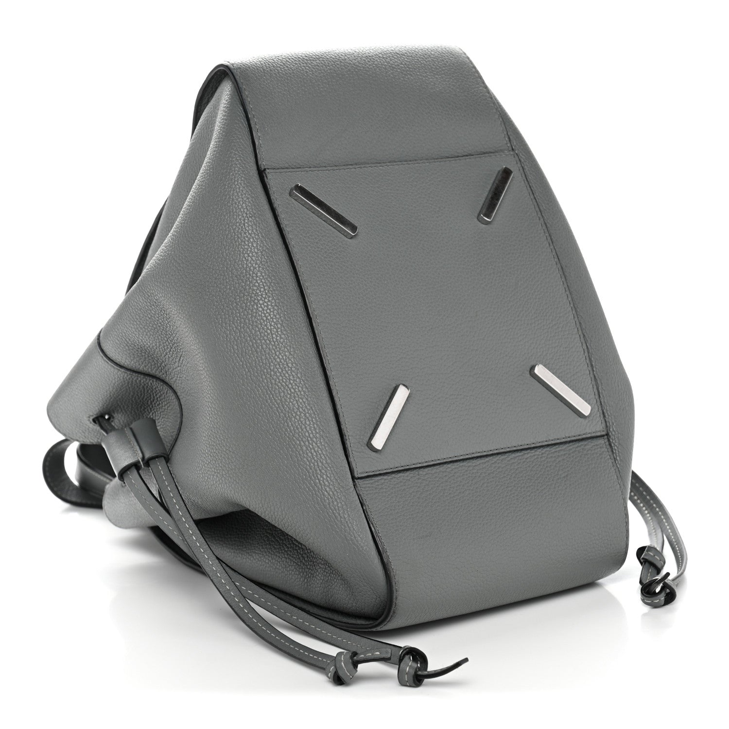 Grained Calfskin Medium Hammock Shoulder Bag Blue