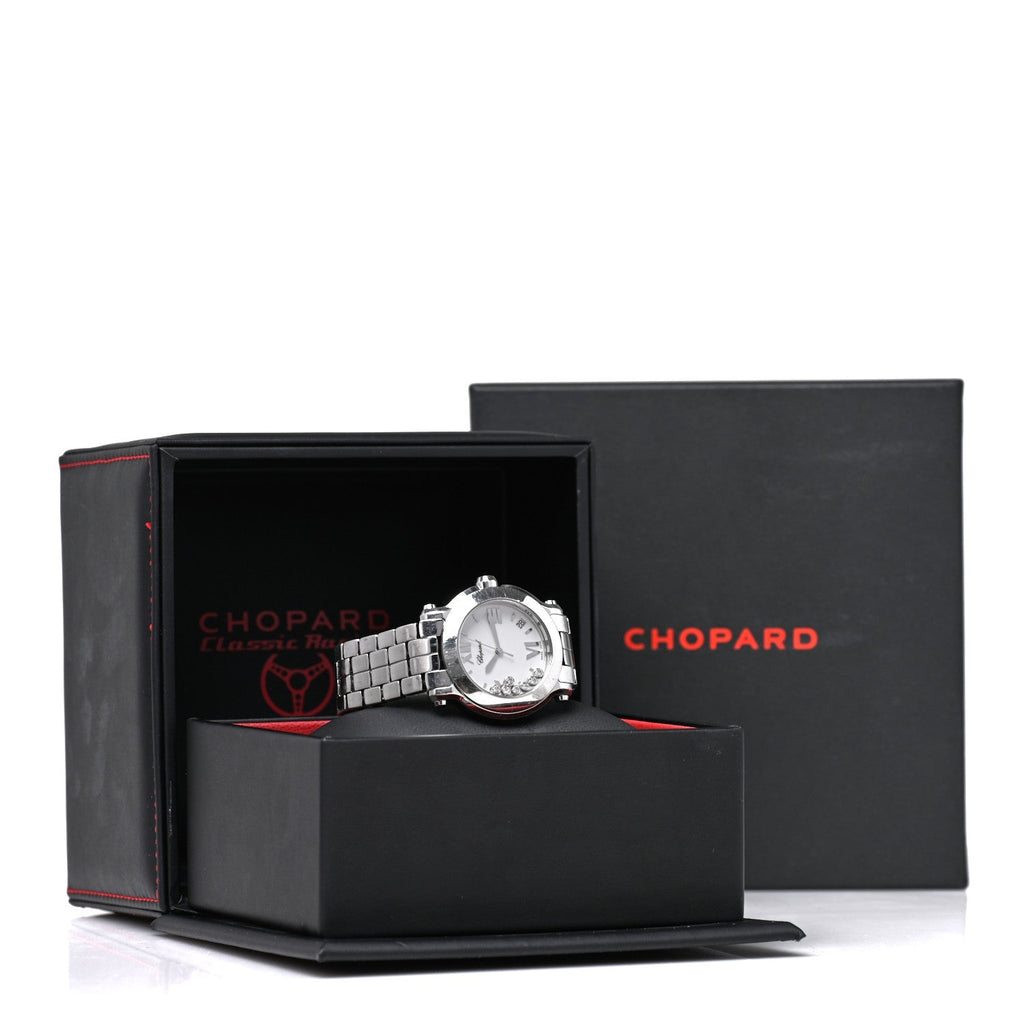 Stainless Steel 7 Diamond 36mm Happy Sport Quartz Watch