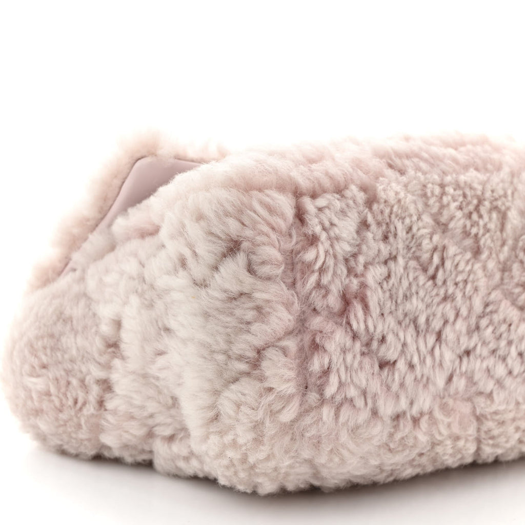 Shearling Sheepskin Medium Chanel 19 Flap Light Pink