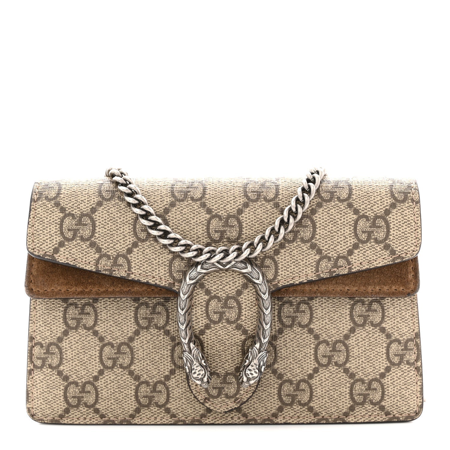 GG Supreme Monogram Super Mini Dionysus Shoulder Bag Taupe