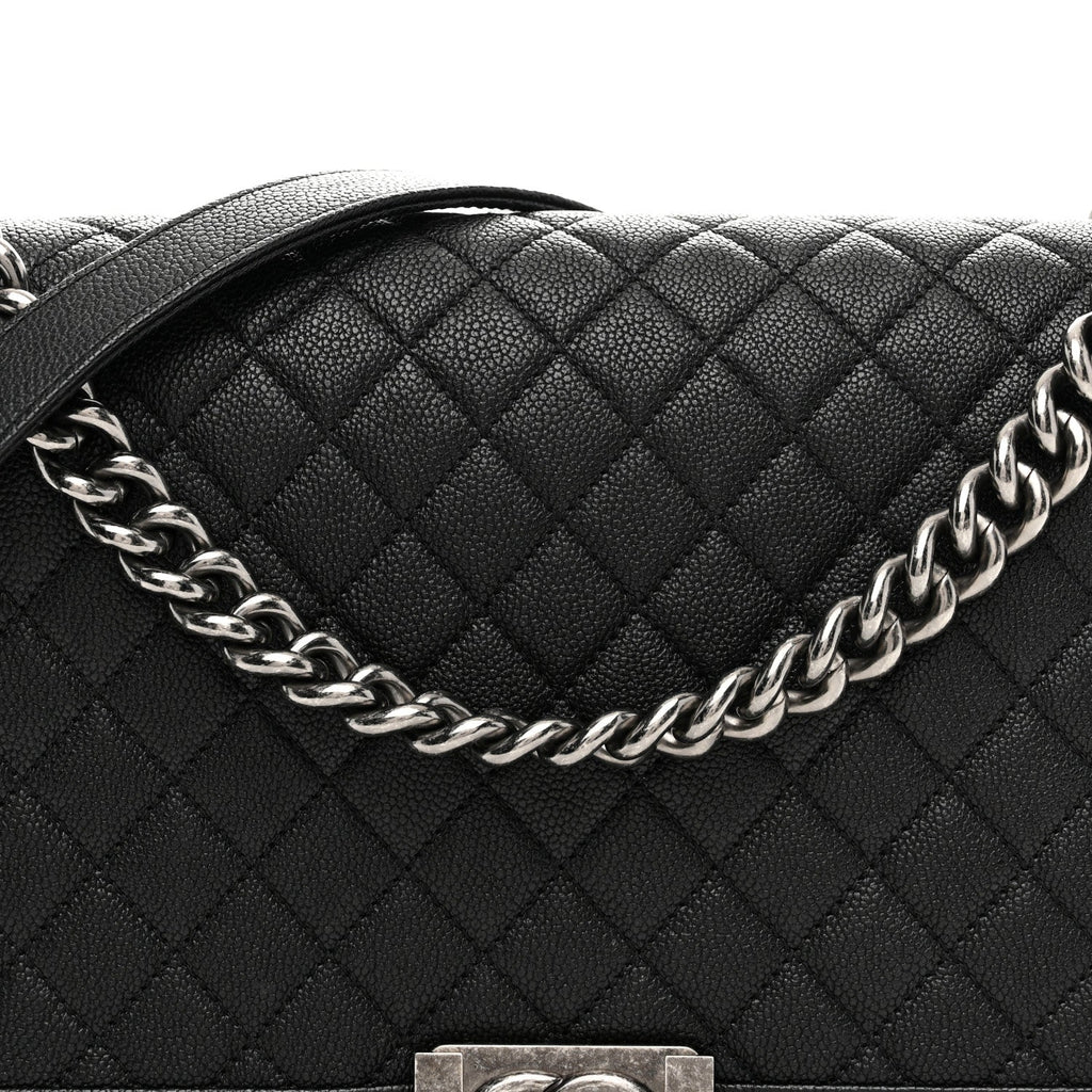 Caviar Quilted New Medium Boy Flap Black