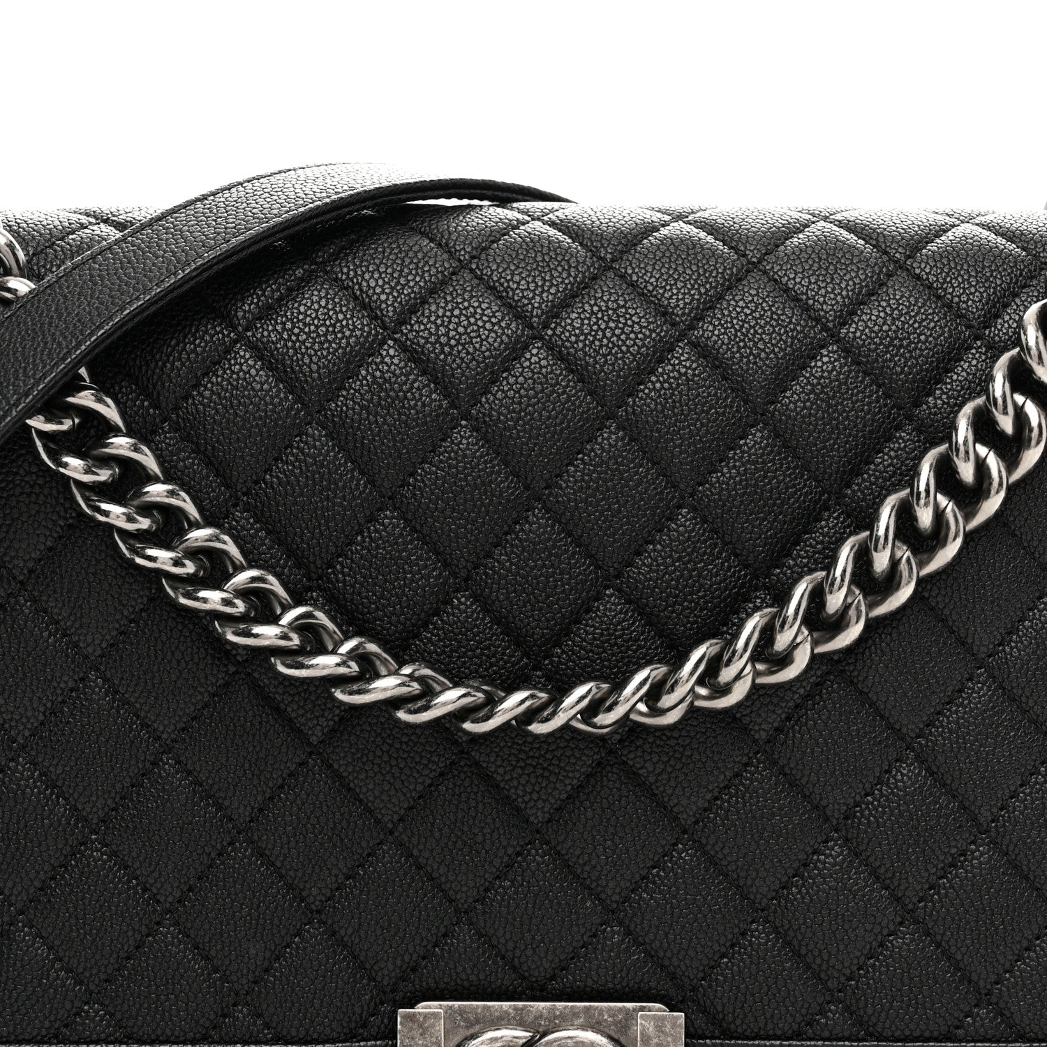 Caviar Quilted New Medium Boy Flap Black