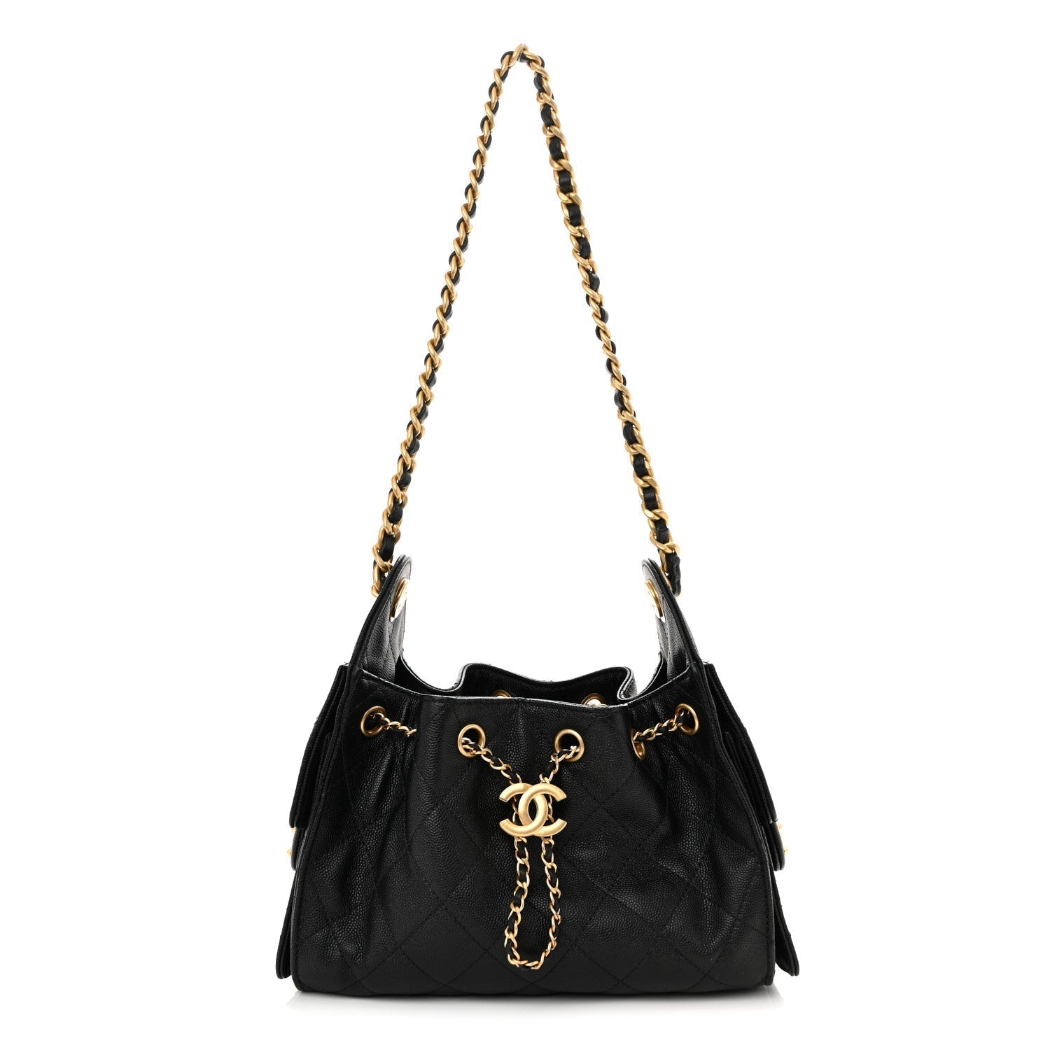 Caviar Quilted Mini Chanel 25 Handbag Black
