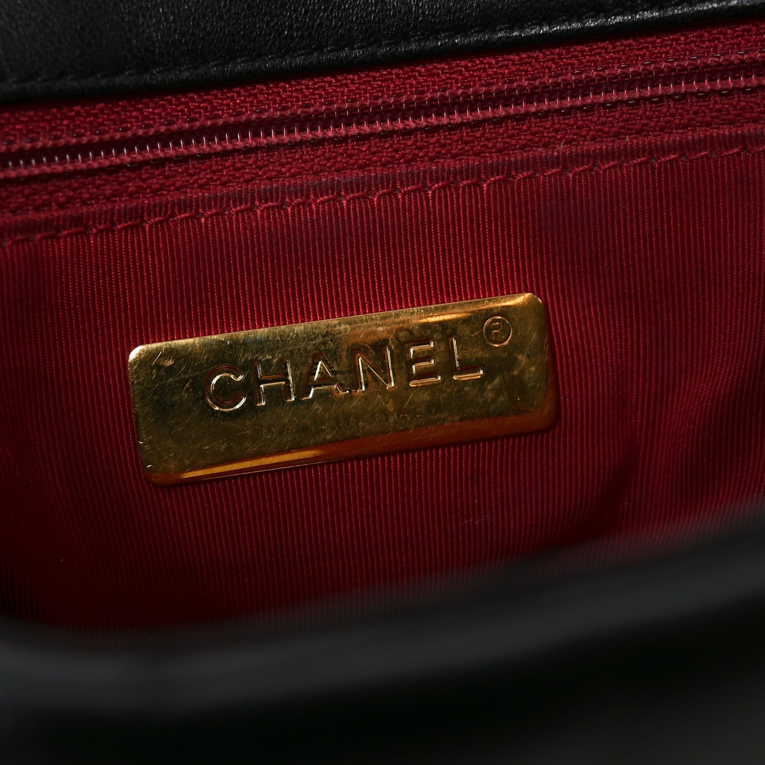 Lambskin Quilted Medium Chanel 19 Flap Black