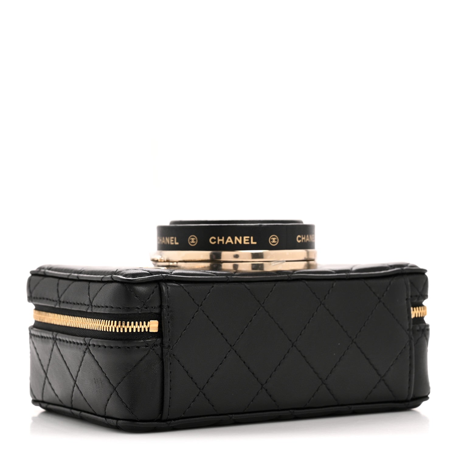 Lambskin Quilted Coco Click Bag Black