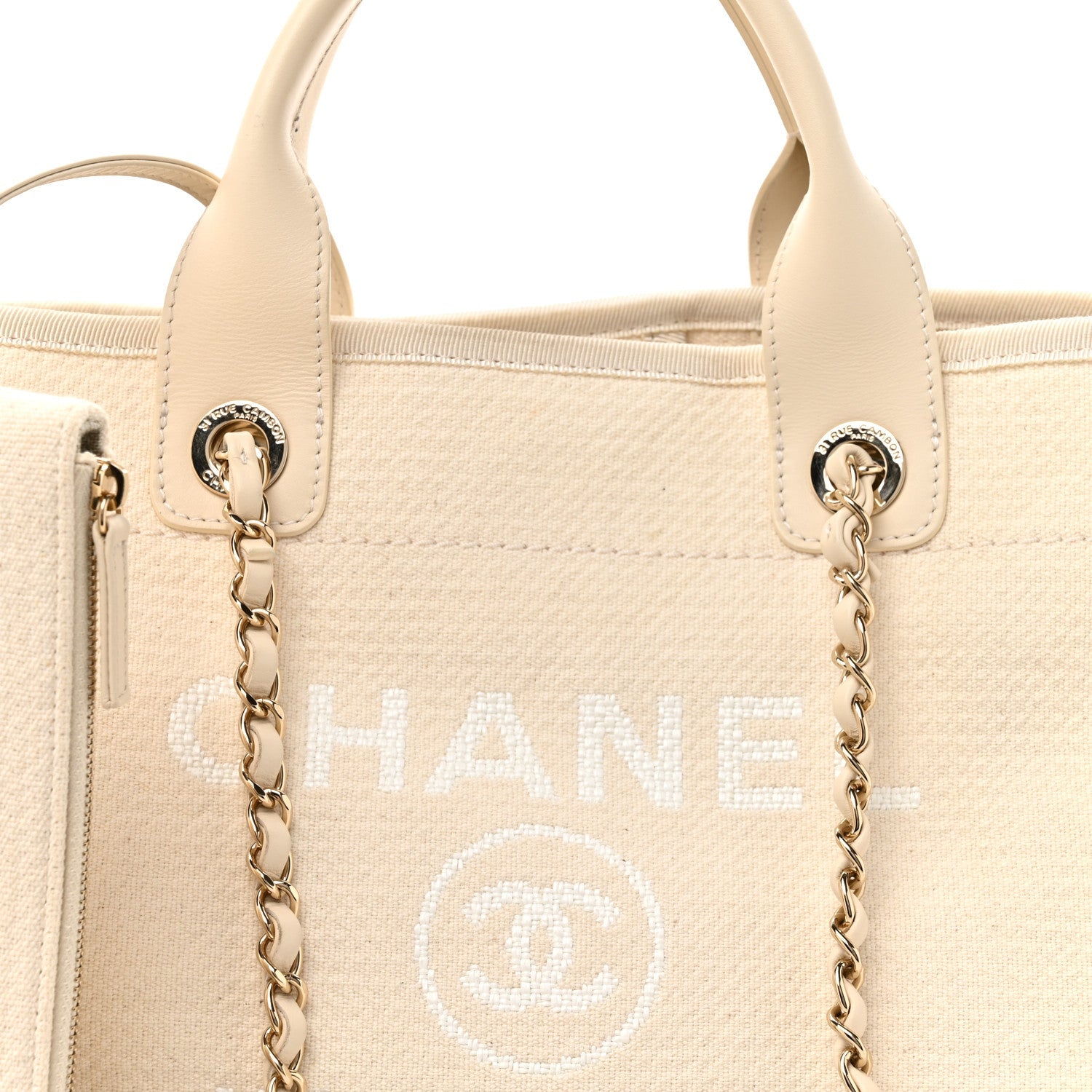 Mixed Fibers Small Deauville Tote White