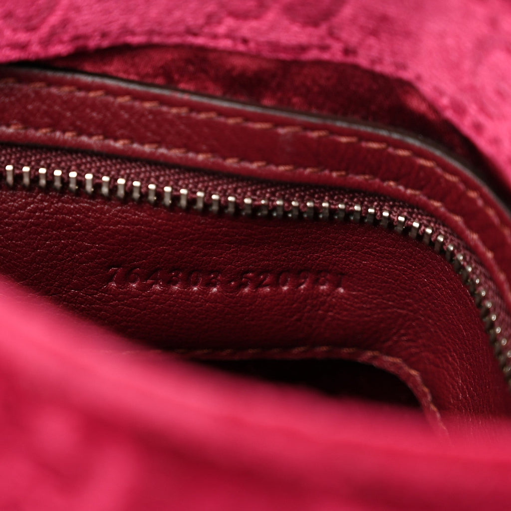 New Velvet Ashmir GG Monogram Small Jackie 1961 Hobo Red