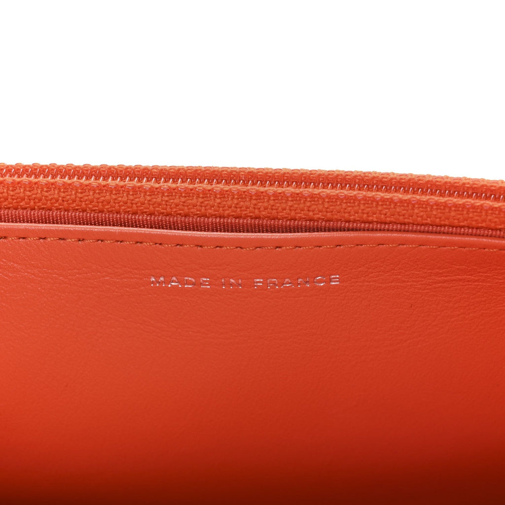 Caviar Quilted Boy Wallet On Chain WOC Orange
