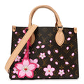 LV X TM Monogram Cherry Blossom Onthego PM Sakura Brown
