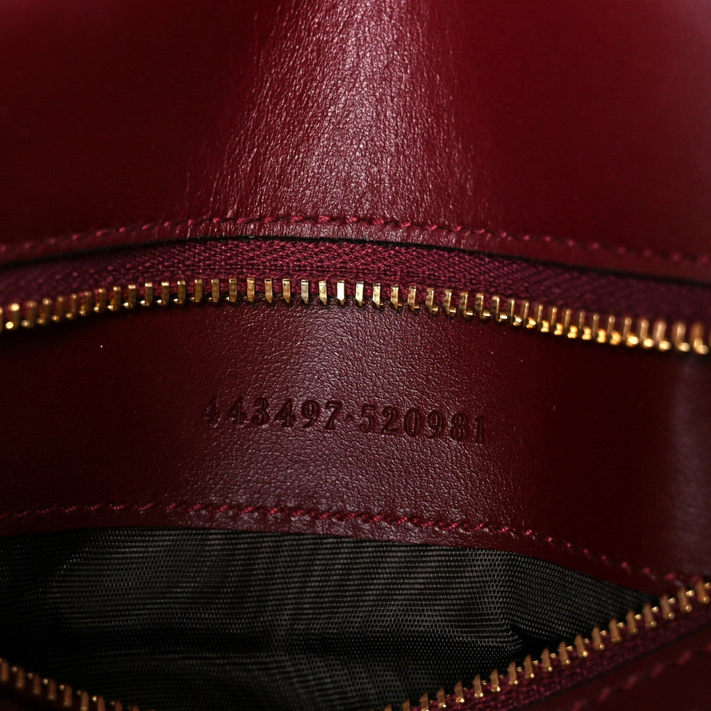 Calfskin Matelasse Small GG Marmont Shoulder Bag Rosso Ancora Red