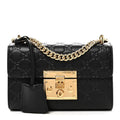 Guccissima Small Padlock Shoulder Bag Black