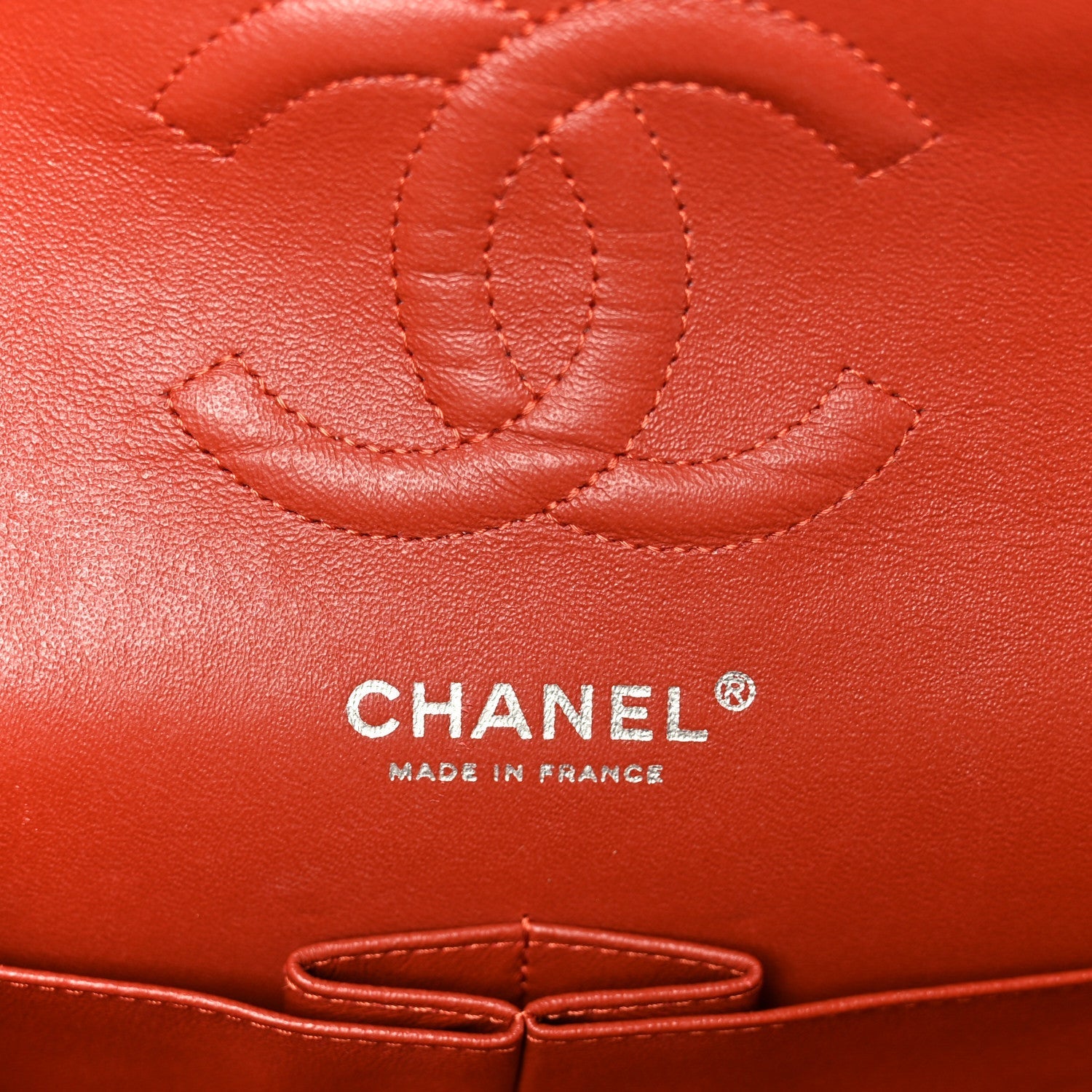 Caviar Quilted Medium Double Flap Red