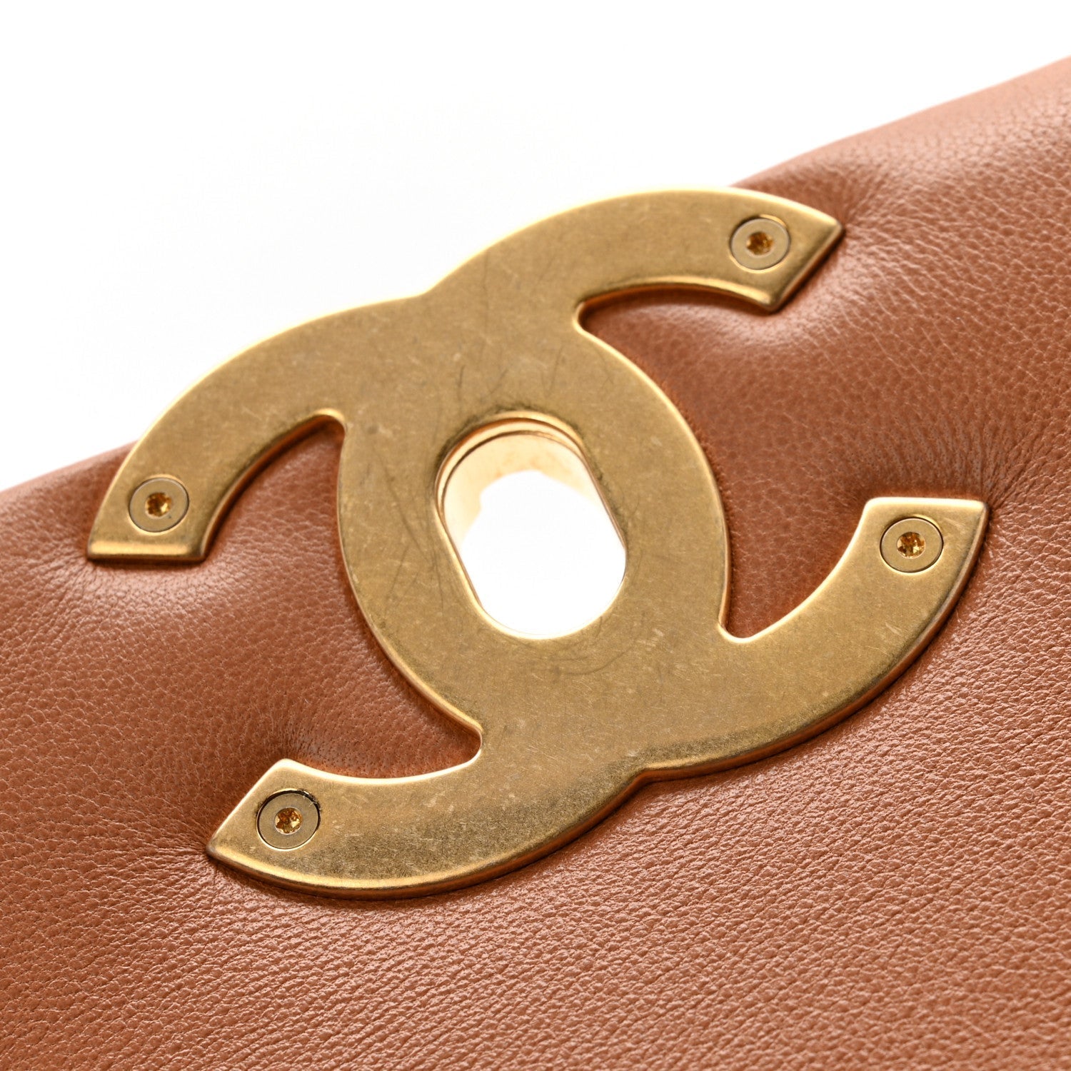 Lambskin Quilted Medium Chanel 19 Flap Brown