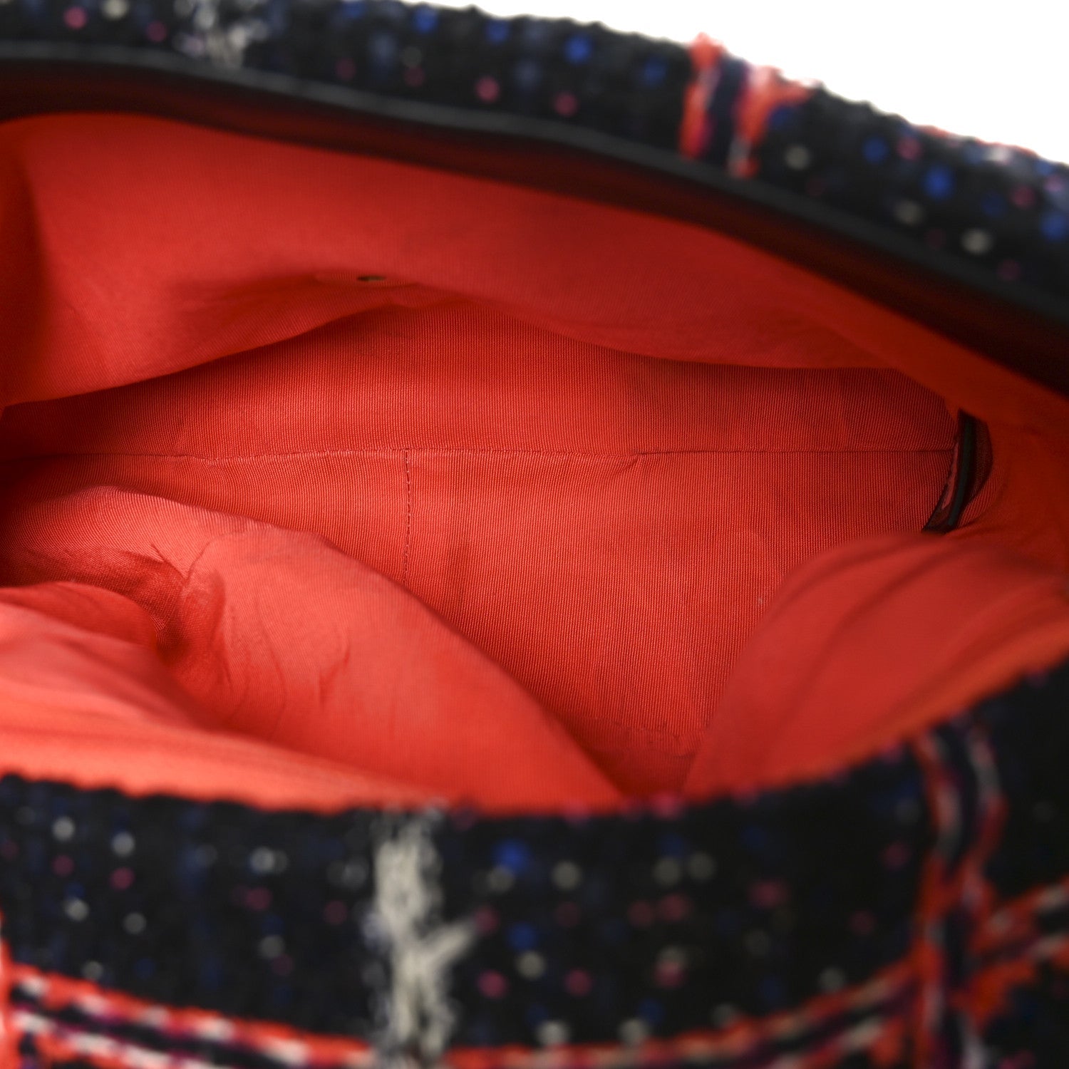 Tweed Quilted Large Chanel 19 Flap Black Orange Blue