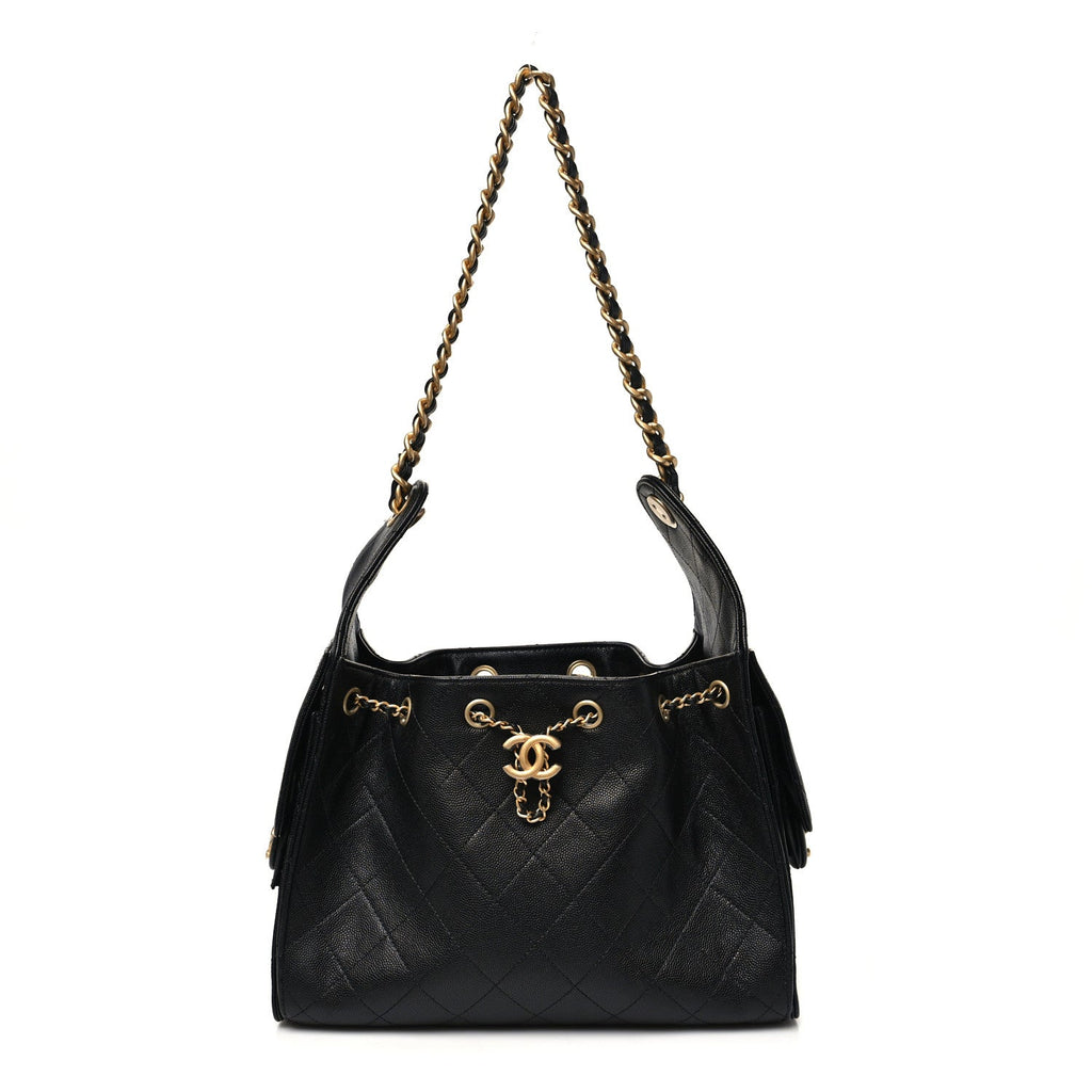 Caviar Quilted Small Chanel 25 Handbag Black