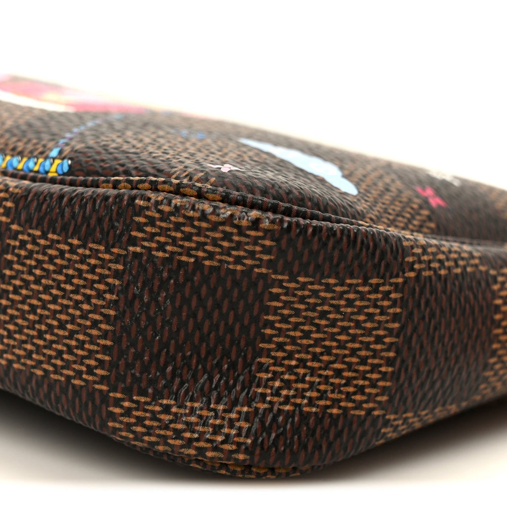 Damier Ebene 2020 Christmas Animation Big Wheel Mini Pochette Accessories Rose Ballerine
