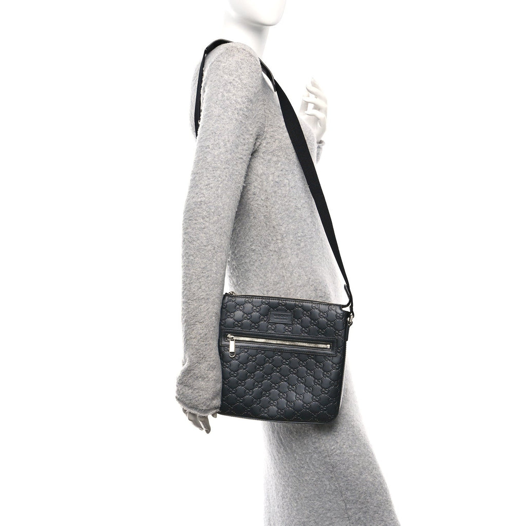 Guccissima Signature Small Messenger Bag Black