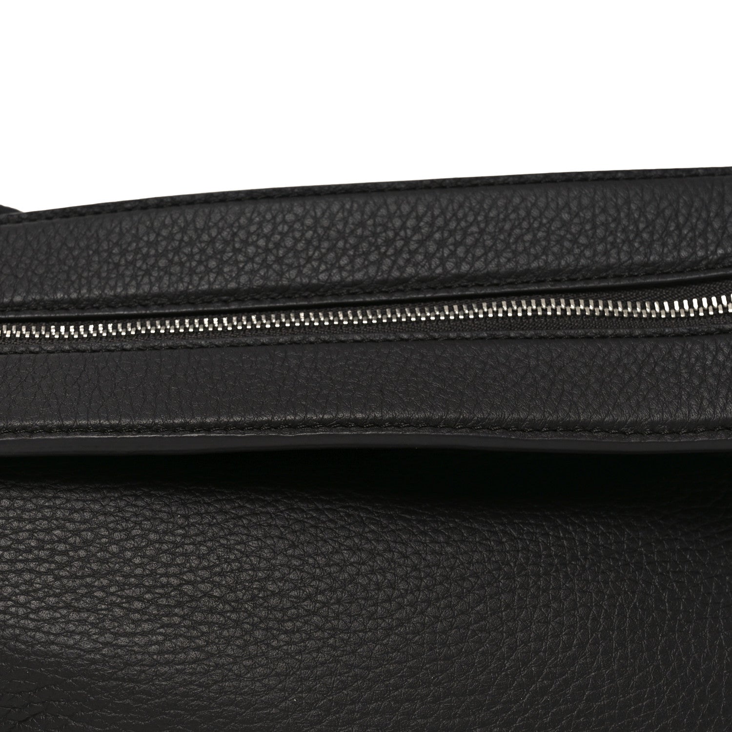 Grained Calfskin Small Slouchy Banana Bag Dark Brown