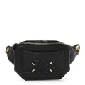 Caviar Quilted Filigree Waist Bag Black