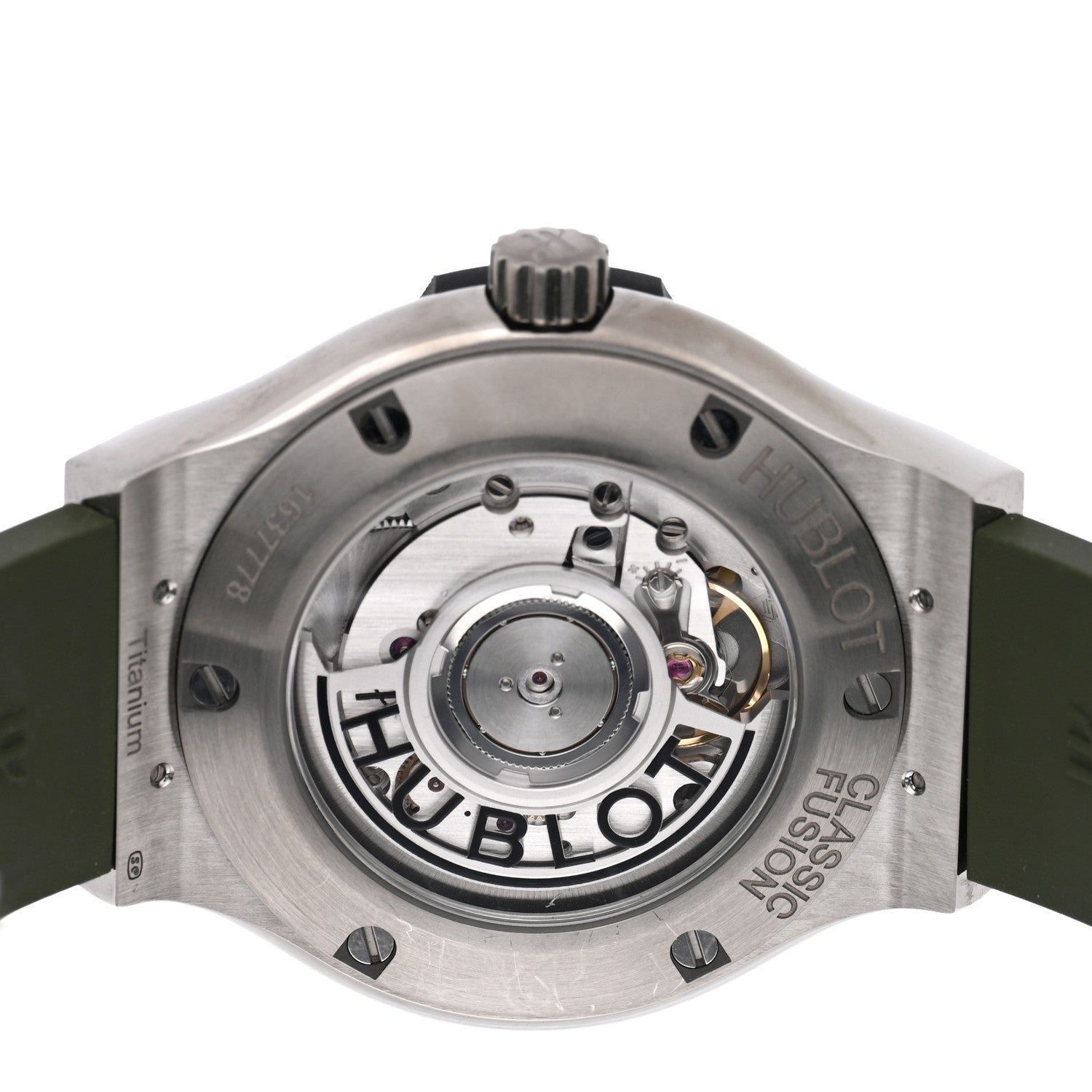 Titanium Rubber 38mm Classic Fusion Automatic Watch Green 565.NX.8970.RX