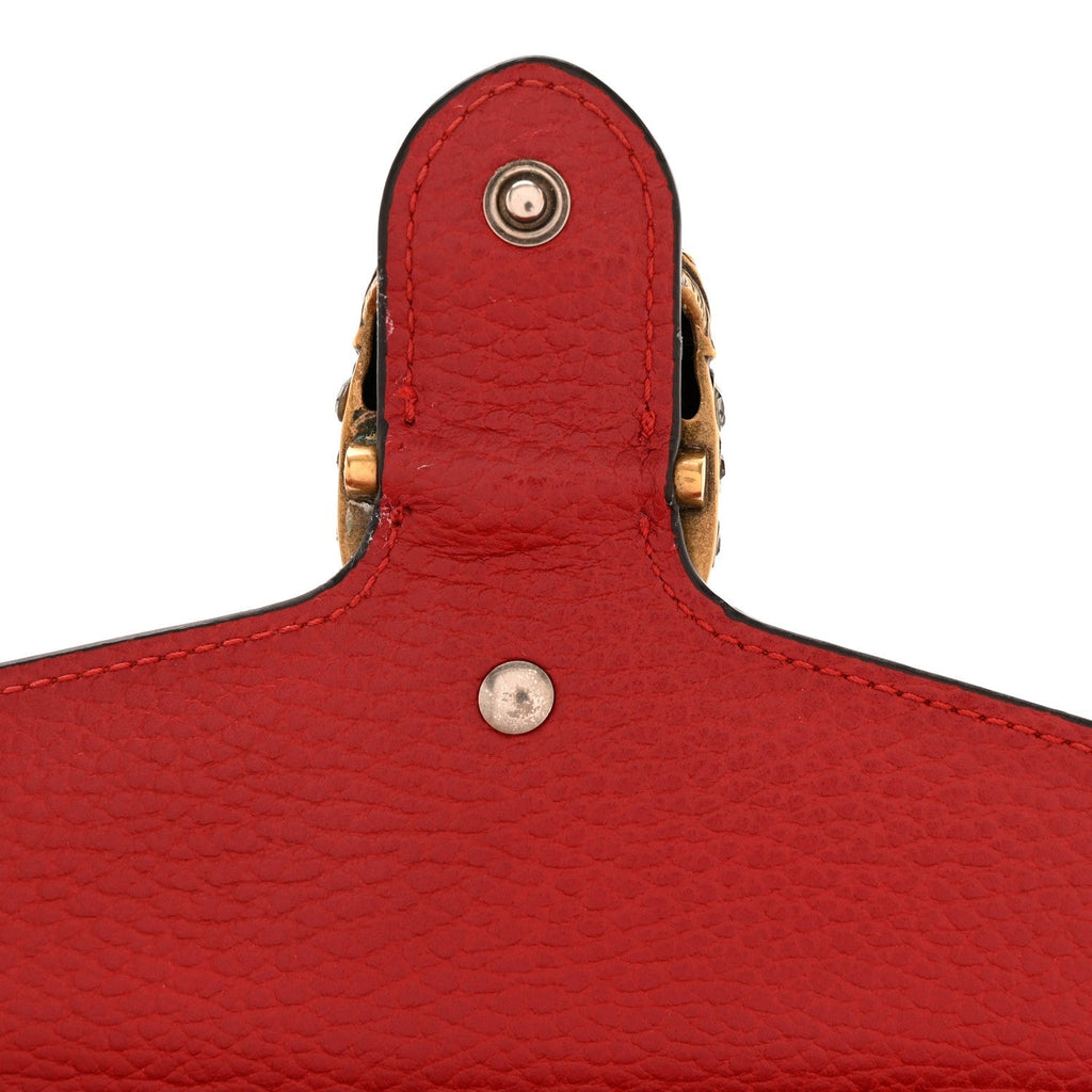 Calfskin Mini Dionysus Chain Wallet Hibiscus Red