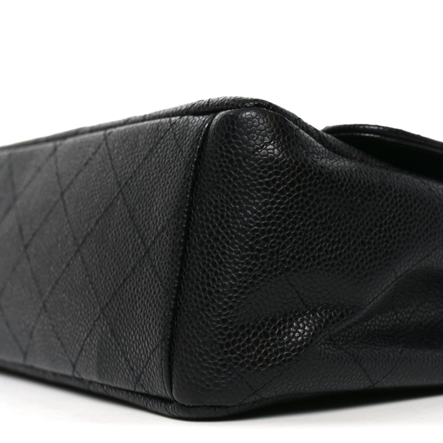 Caviar Quilted Maxi Double Flap Black