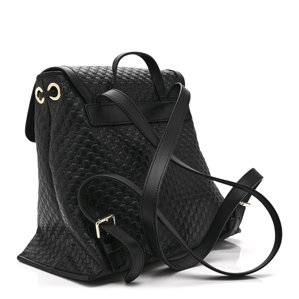 Microguccissima Drawstring Backpack Black
