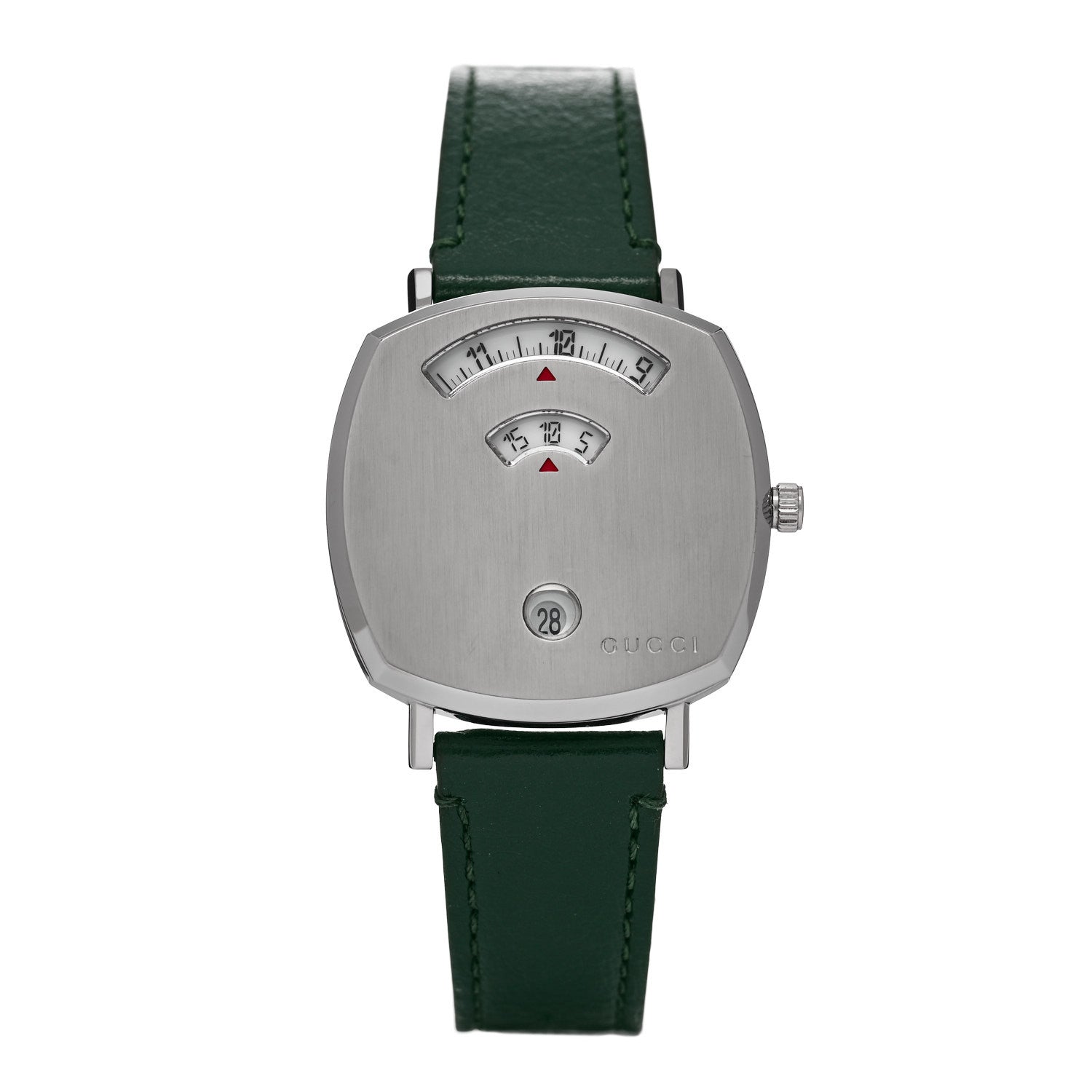 Stainless Steel Calfskin 35mm Grip Quartz Watch Green