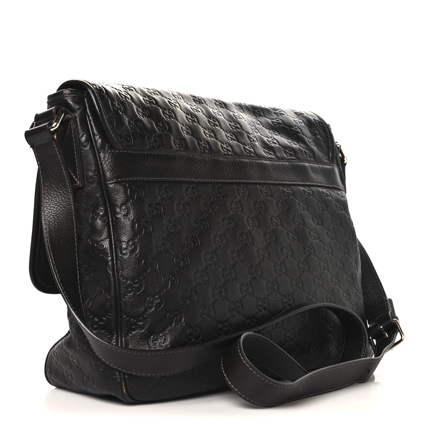 Guccissima Medium Flap Messenger Bag Chocolate