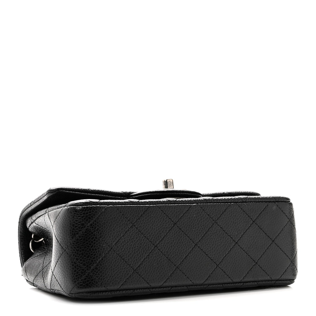 Caviar Quilted Mini Rectangular Flap Black