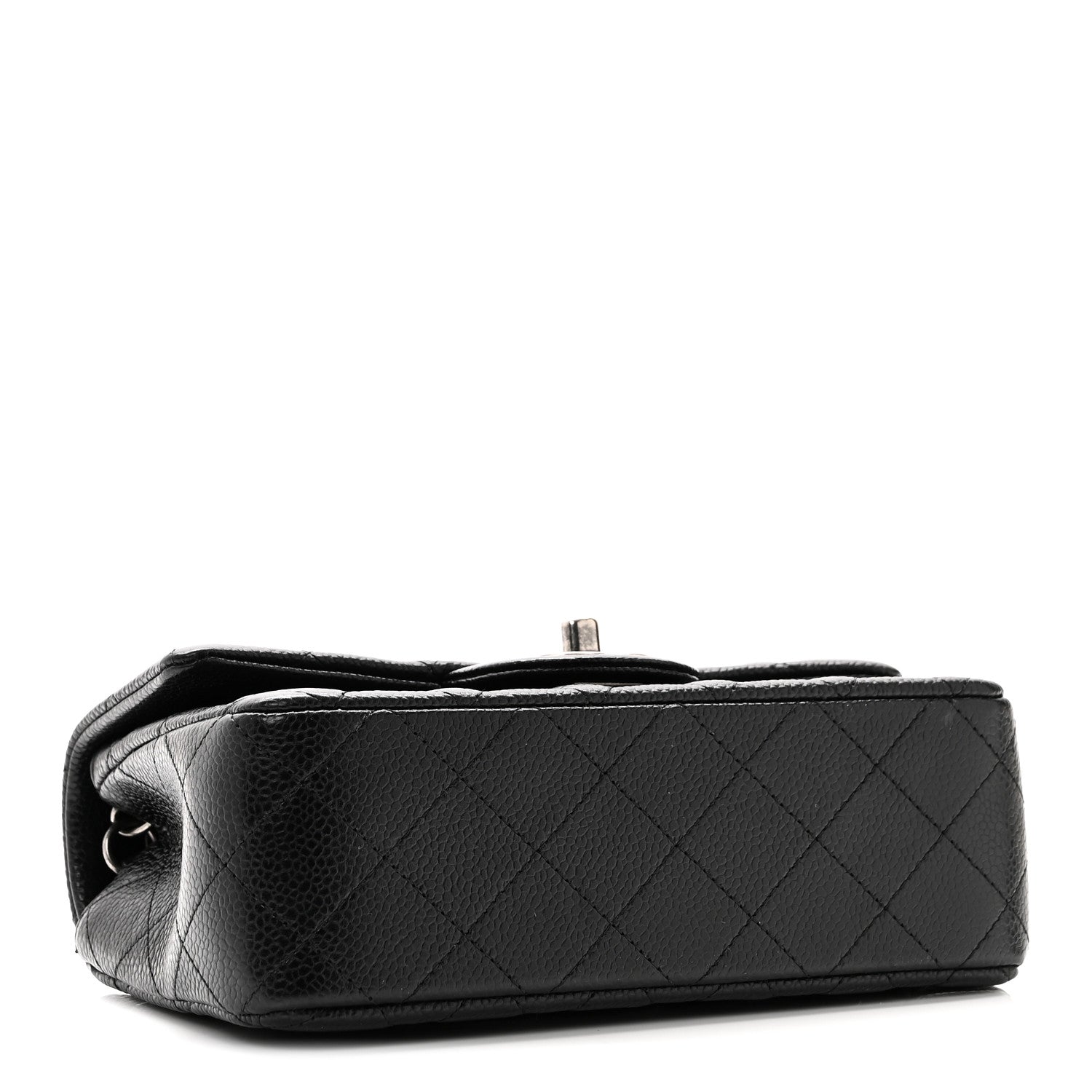 Caviar Quilted Mini Rectangular Flap Black