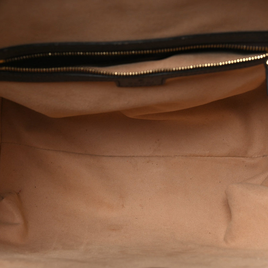 GG Supreme Monogram Web Medium Ophidia Tote Bag Brown