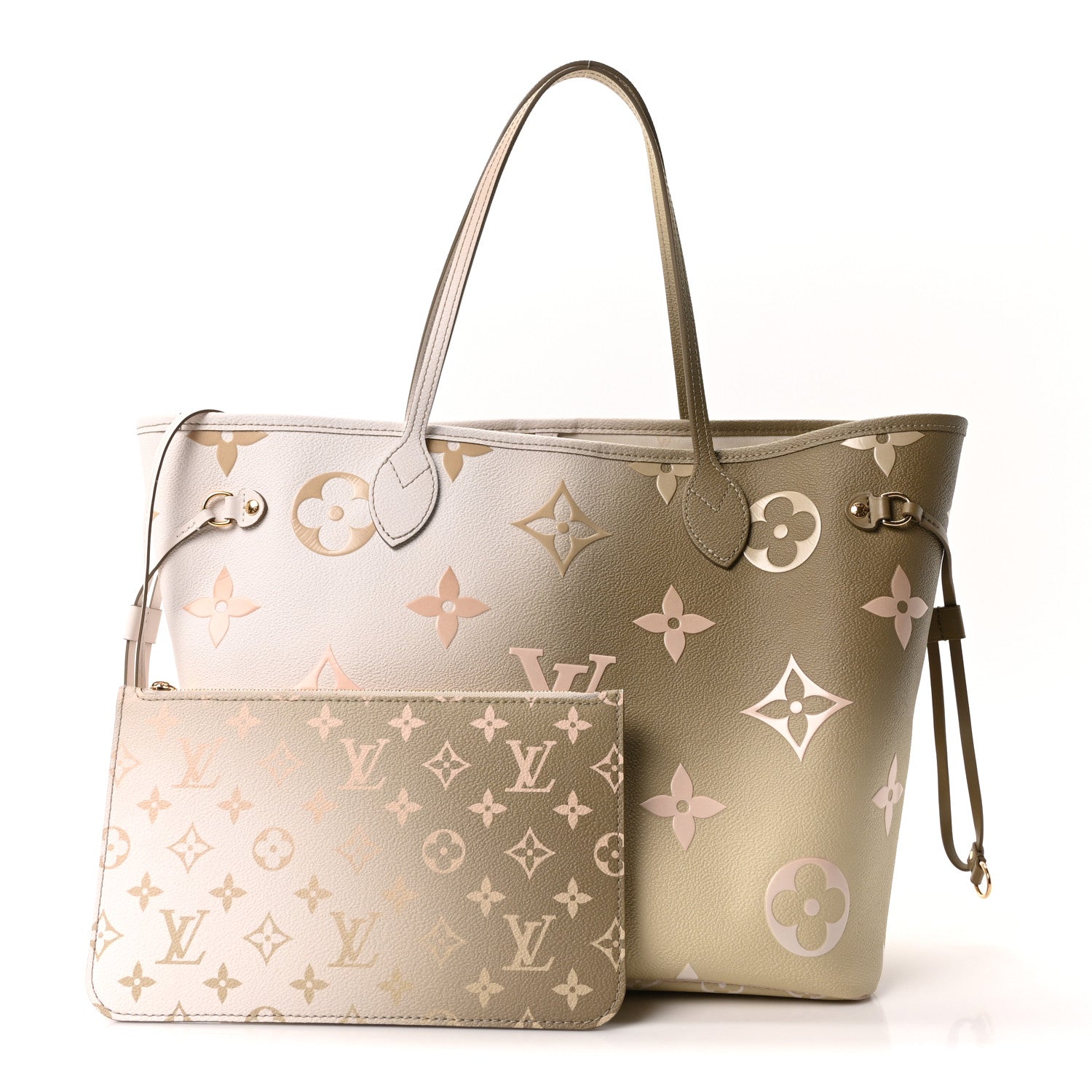 Monogram Giant Spring In The City Neverfull MM Sunset Kaki