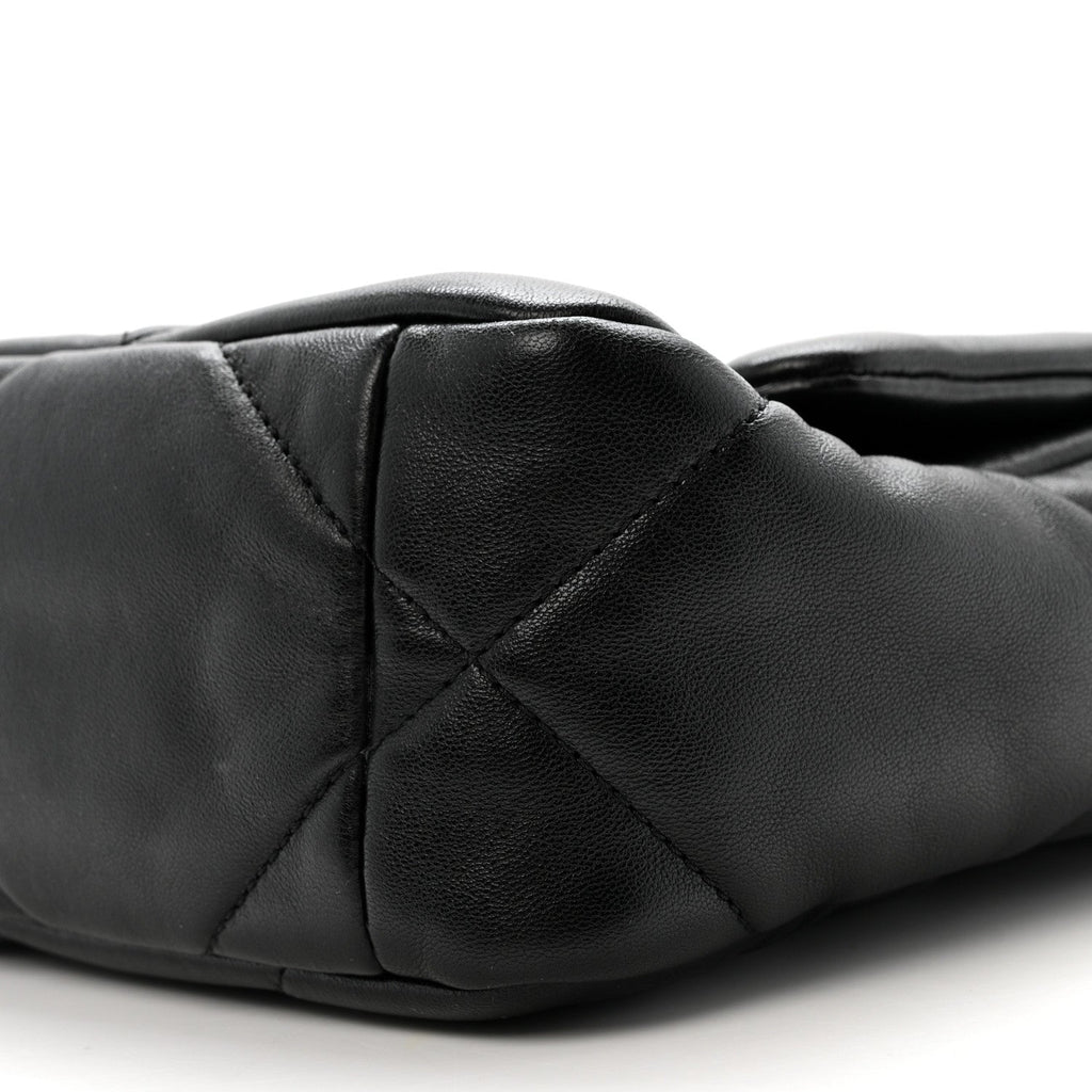 Lambskin Quilted Medium Chanel 19 Flap Black