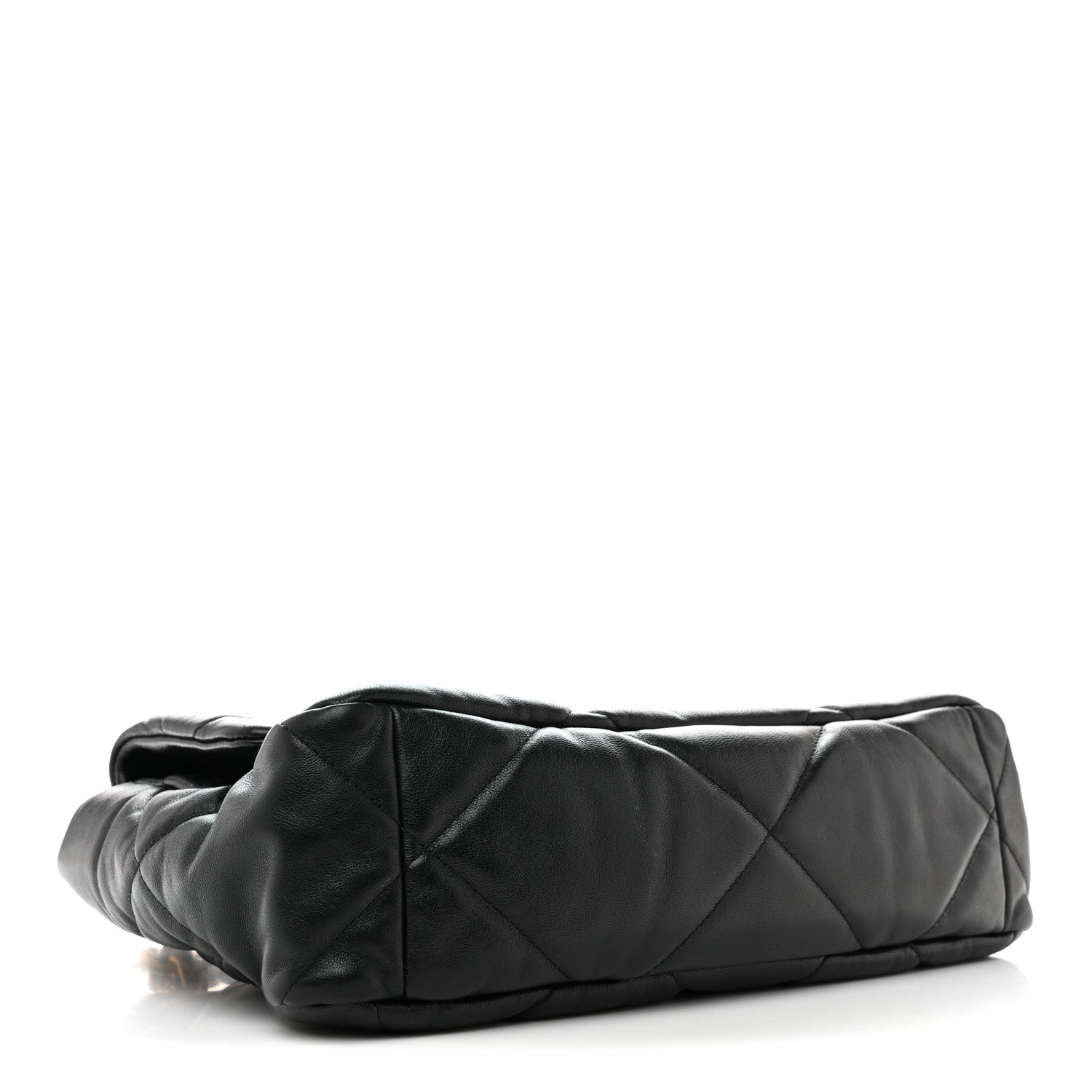 Lambskin Quilted Large Chanel 19 Flap Black