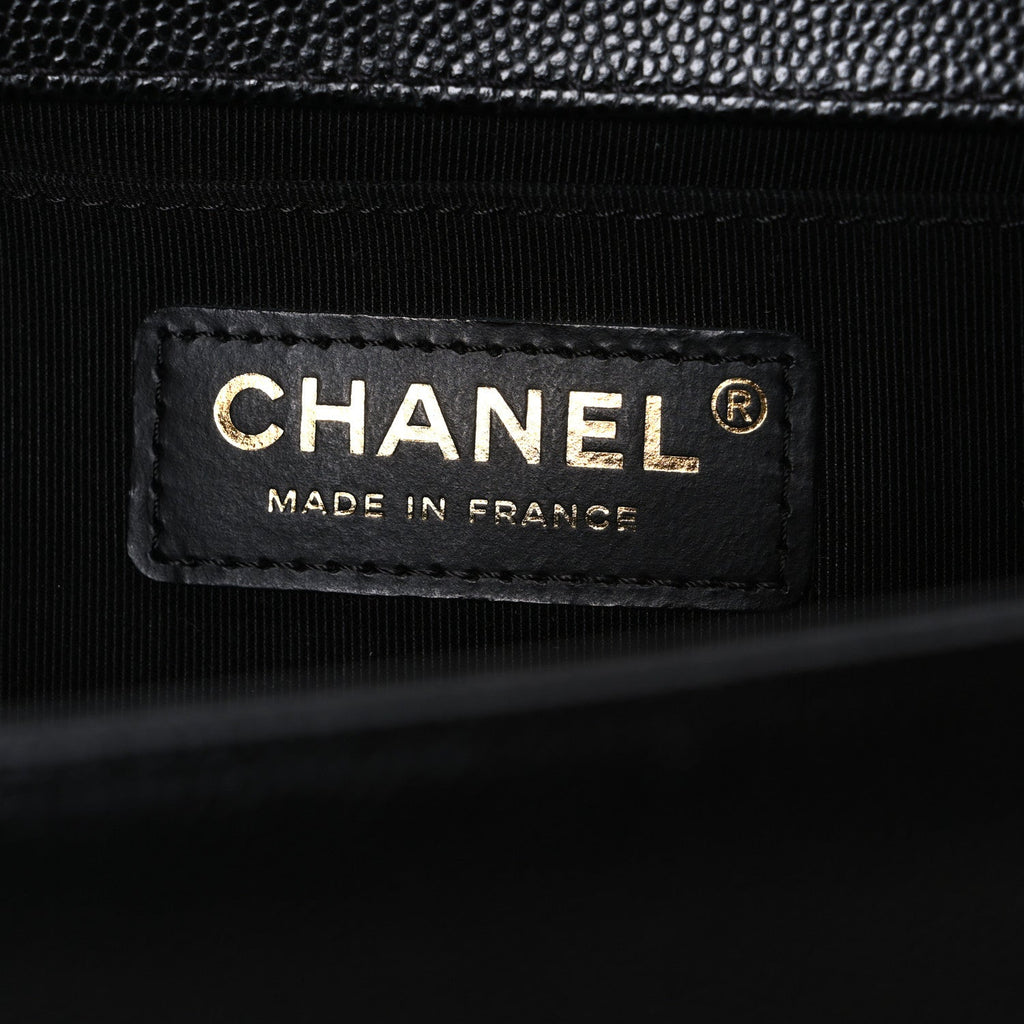 Caviar Quilted Medium Boy Flap Black