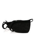 Suede Small Slouchy Banana Bag Black