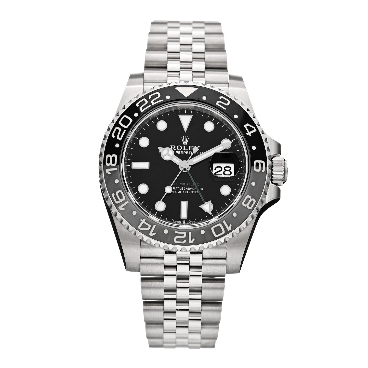 Stainless Steel 40mm Oyster Perpetual Date GMT Master II Bruce Wayne Watch Black 126710GRNR