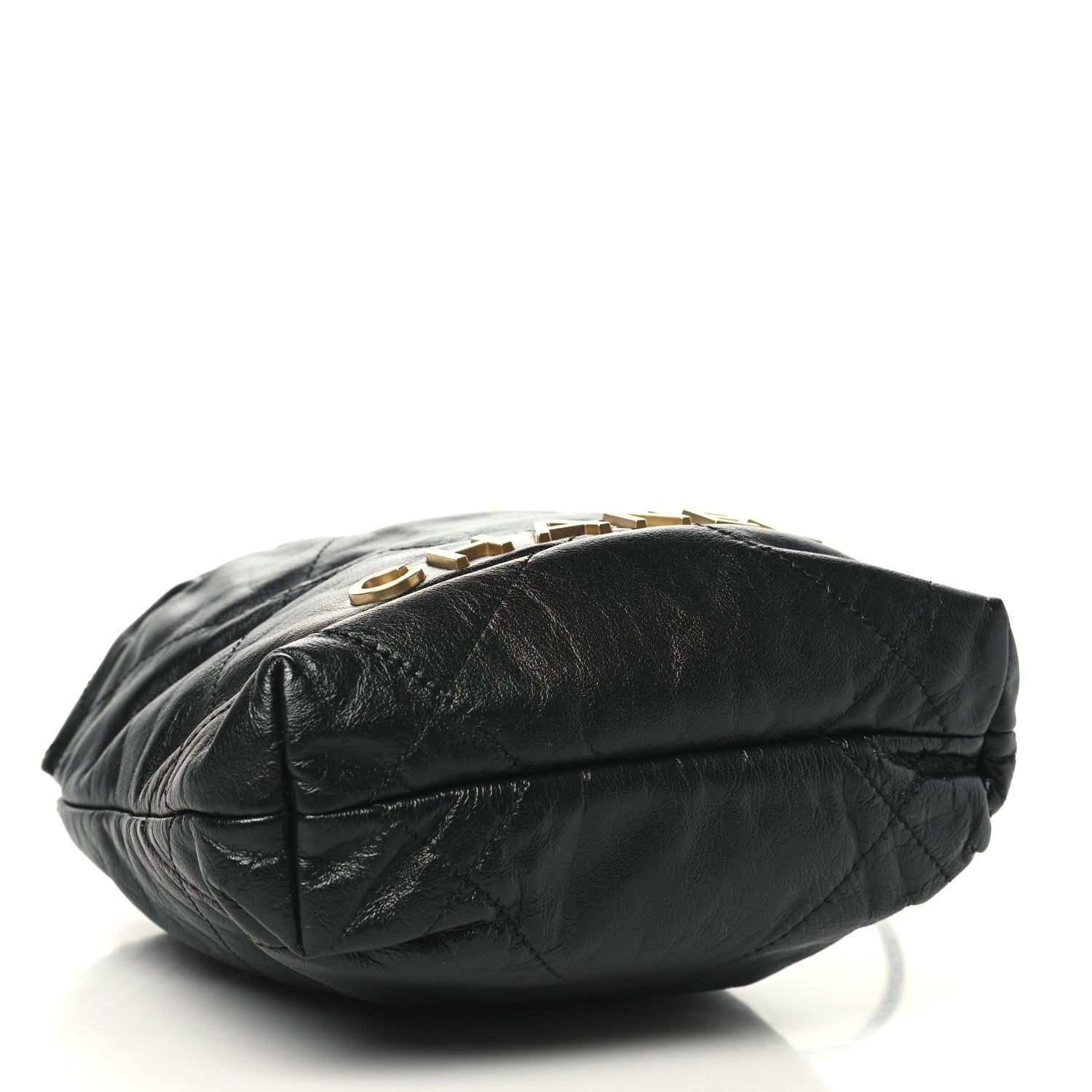Shiny Calfskin Quilted Mini Chanel 22 Black