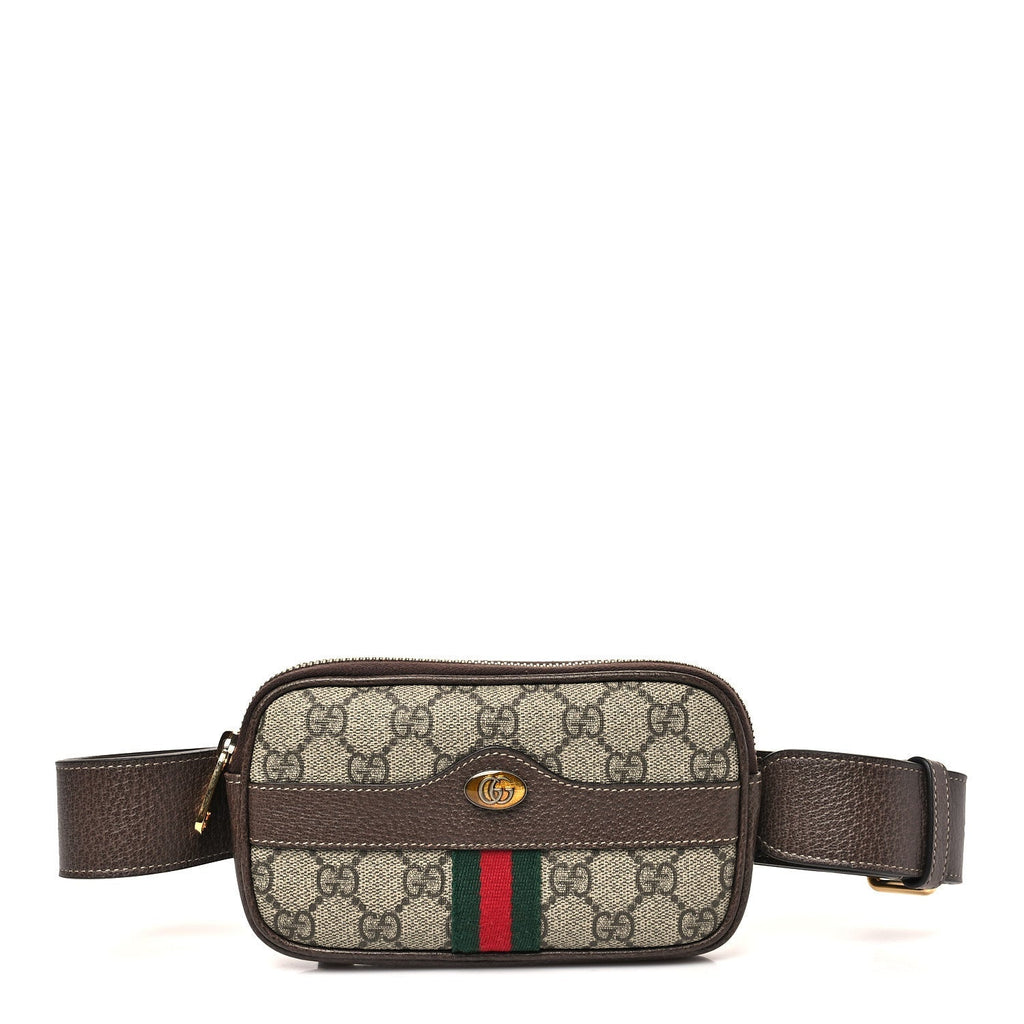 GG Supreme Monogram Ophidia Belted iPhone Case 75 30 Brown