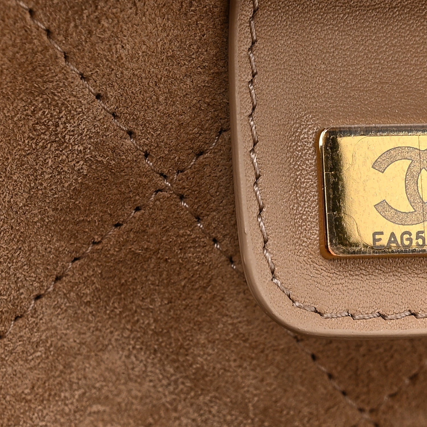 Calfskin Large Bowling Bag Beige