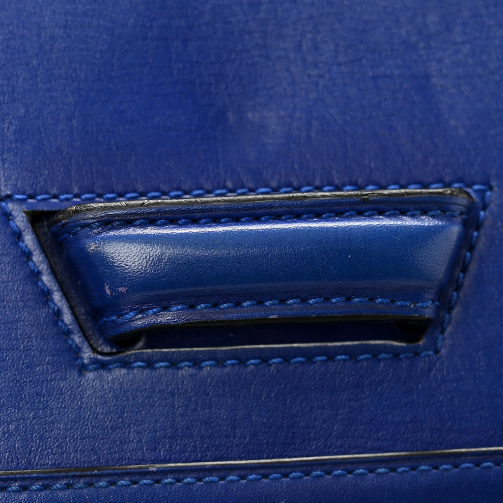 Calfskin Small Barcelona Shoulder Bag Royal Blue