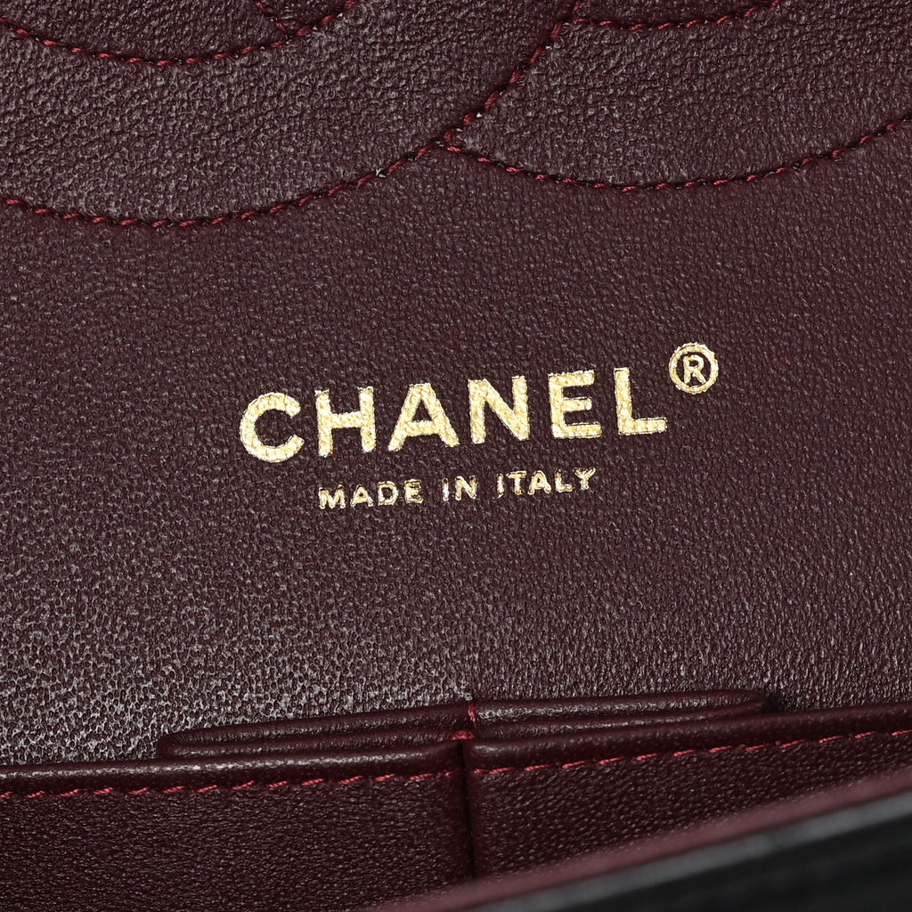 Lambskin Quilted Jumbo Double Flap Black