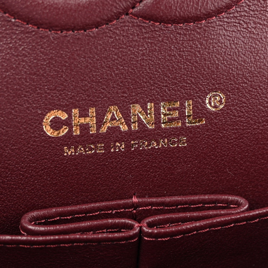 Lambskin Quilted Small Double Flap Black