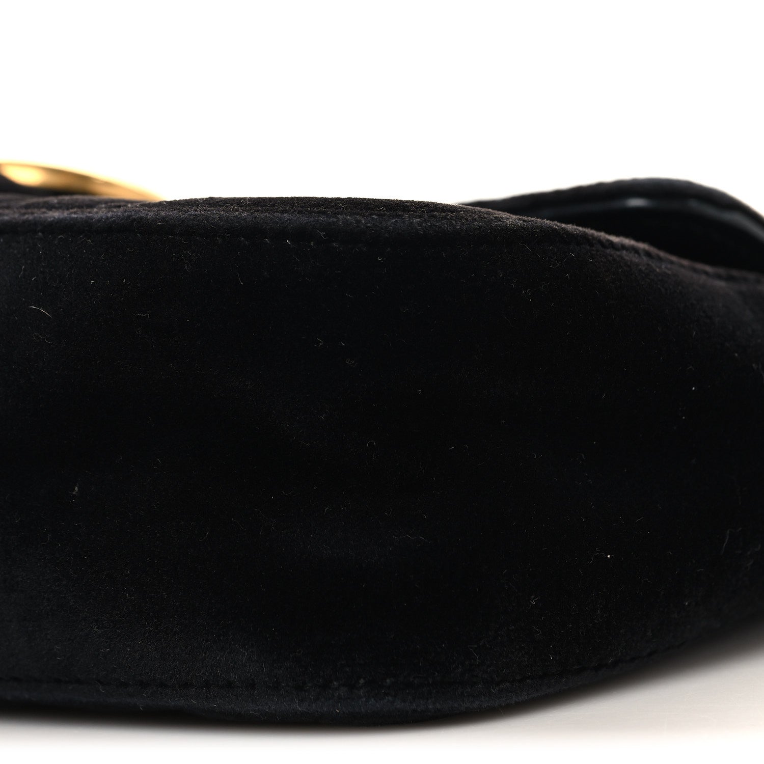 Velvet Matelasse Mini GG Marmont Shoulder Bag Black