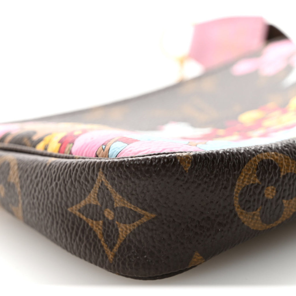 Monogram 2021 Christmas Animation Japanese Garden Mini Pochette Accessories Wisteria Pink