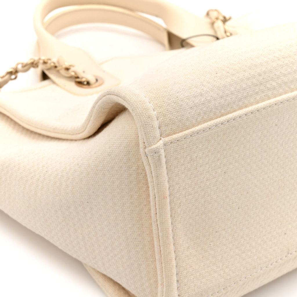 Mixed Fibers Small Deauville Tote White