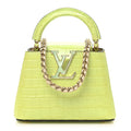 Iridescent Alligator Nano Capucines Lime